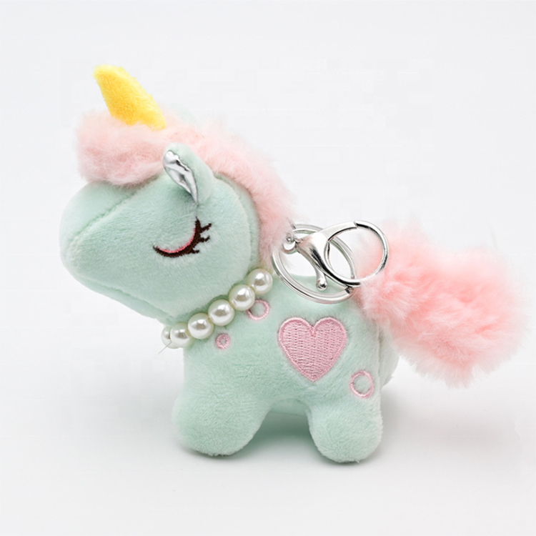 plush unicorn keyring